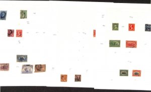 United States Stamp Collection on 60 Quad Pages, 1887-1975, Loaded With Stamps