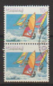 Australia SG 1174 FU  perf 13 1/2   - pair Australia Day