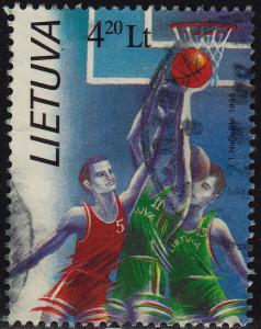 Lithuania - 1996 - Scott #557 - used - Sport Basketball