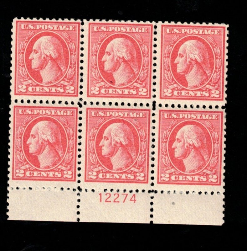 USA #528b Mint Fine - Very Fine Never Hinged Plate #12274 Bottom Block Of Six