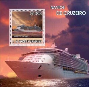 SAO TOME - 2007 - Cruise Ships #2 - Perf Souv Sheet - Mint Never Hinged