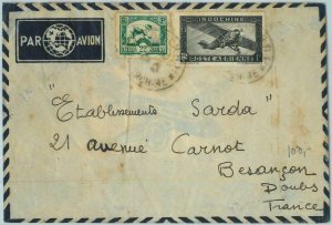 91258 -  INDOCHINE - Postal History - AIRMAIL  COVER  to FRANCE 1947