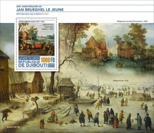 DJIBUTI - 2021 - Jan Breughel the Younger - Perf Souv Sheet - Mint Never Hinged