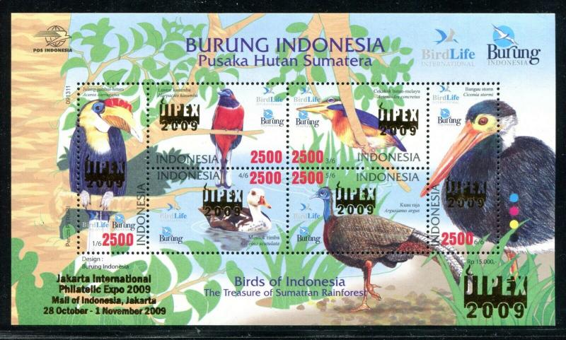 Indonesia 2009, MNH, 1998 Birds,  x31790