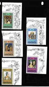 Antigua-Sc#508-12-unused NH set-id4-Coronation anniversary-QEII-1978-