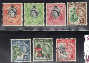 JAMAICA SCOTT #159-61,163-66 1956  SEE SCAN