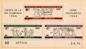Mexico        C320a        MNH OG Souvenir Sheet