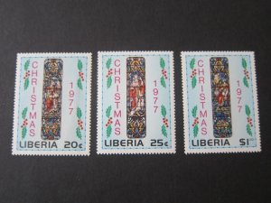 Liberia 1977 Sc 791-793 Christmas Religion set MNH