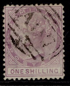 DOMINICA QV SG3, 1s dull magenta, USED. Cat £70. PERF 12½