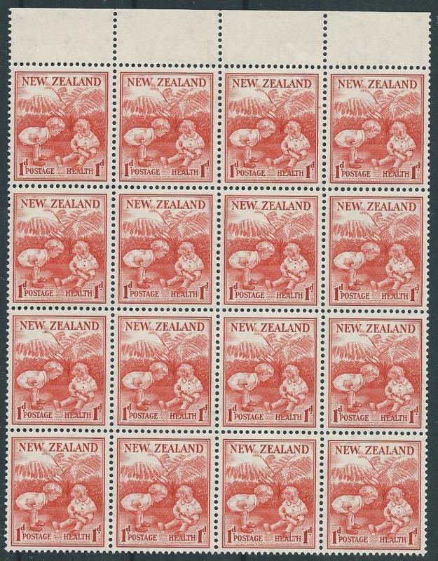 NEW ZEALAND 1938 Health block of 16 MNH - SG cat £136......................60318 