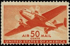 1941 United States Air Mail Scott Catalog Number C31 Unused Hinged