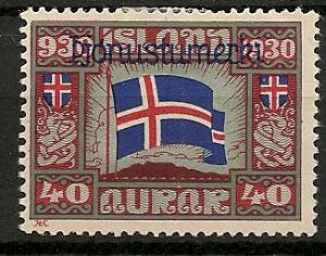 Iceland O62 mint CV $16