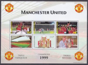 1999 Benin 1210-1215KL Soccer - Club Manchester United 11,00 €