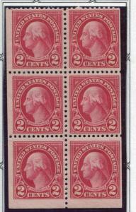 US Scott #634d 2 Cent Booklet Pane MNH. Free Shipping.