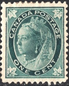 Canada SC#67 1¢ Queen Victoria Maple Leaf (1897) MHR