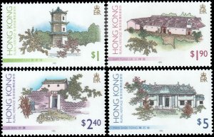 Hong Kong #720-723  MNH - Traditional Buildings (1995)