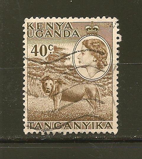 Kenya Uganda and Tanganyika SC#109 QEII Used