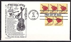 United States, Scott cat. 1613. Guitar Coil issue. First day cover. ^