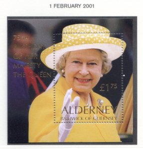 Alderney 2001 Queen Elizabeth Mini Sheet SGMSA162 Unmounted Mint