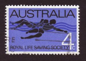 Australia 1966 Sc#421, SG#406 4c Blue Lifesaver USED.