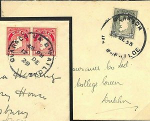 Ireland EIRE Covers{2} *CLARACH* Clara Skeleton CDS Postmarks 1929-1935 J261