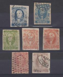 MEXICO 1856 HIDALGO Sc 1 & 3-5 GROUP OF SEVEN FORGERIES USED (CV$892.50) 