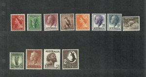 Australia Sc#292-303 M/H/VF, Cv. $67.70