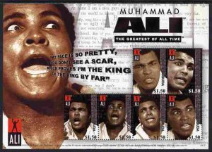 ANTIGUA - 2008 - Muhammad Ali - Perf 6v Sheet - Mint Never Hinged