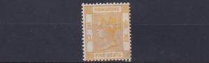 HONG KONG    1900    SG  58  5C  YELLOW     VLMH   