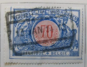 A6P16F30 Belgium Parcel Post and Railway Stamp 1902-06 70c used