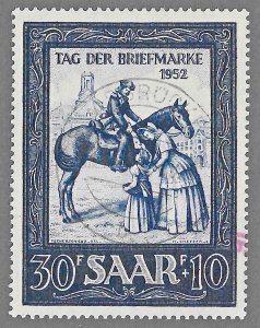 SAAR (1952) - Scott # B91,    Used