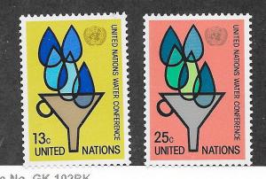 UN #283-284  13c & 25c Drops of Water  (MNH) CV$0.65