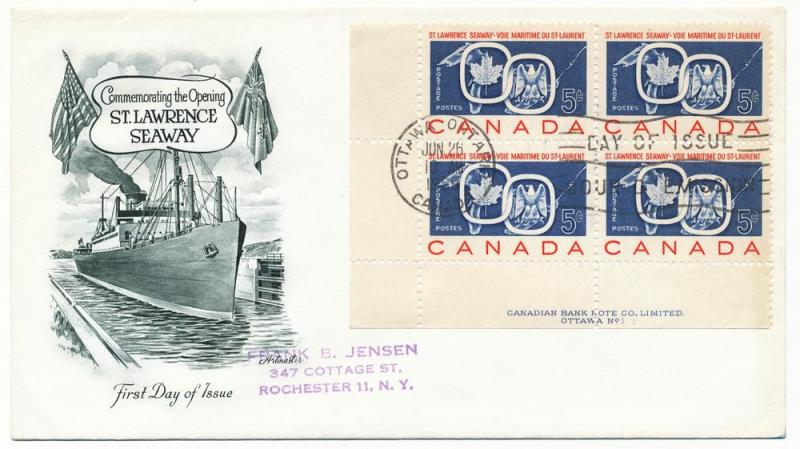 Canada First day cover #387, St. Lawrence Seaway