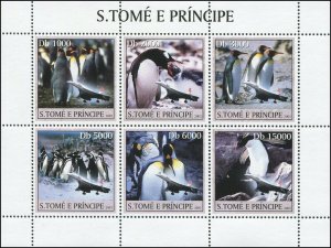 St. Thomas & Prince Islands 2003 Sc 1483 Birds Penguins CV $9