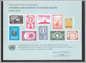 UN New York #SC4 Human Rights Souvenir Card