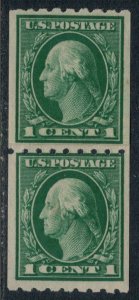 U.S. #410*  pair   CV $15.00