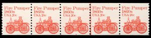 US #1908 PLATE NUMBER COIL plate 5, VF/XF mint never hinged, strip of 5,  NIC...