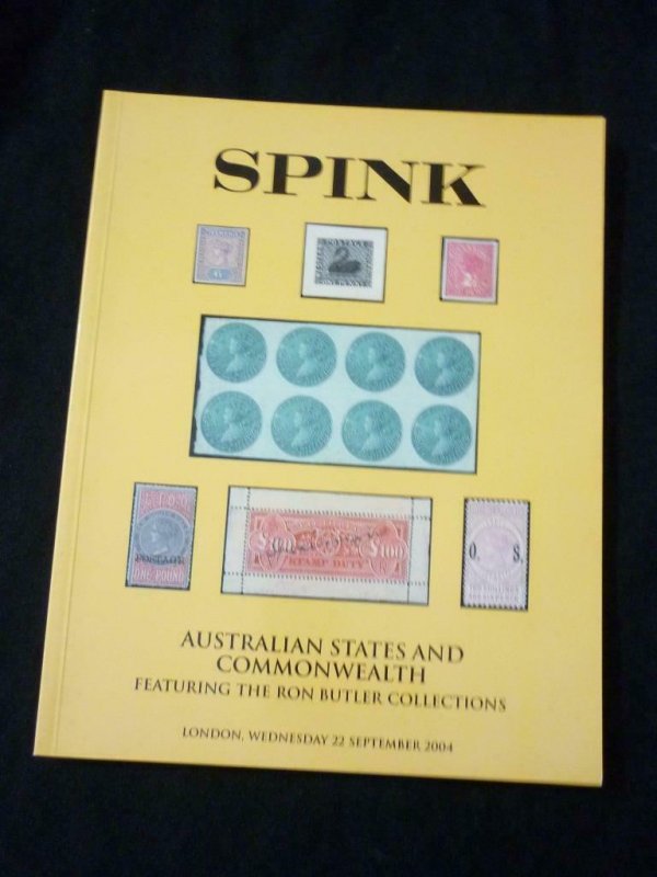 SPINK AUCTION CATALOGUE 2004 AUSTRALIAN STATES & COMMONWEALTH 'BUTLER'COLLECTION