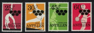 Neth. Antilles Basketball Gymnastics 4v 1980 MNH SG#729-732