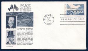 UNITED STATES FDC 13¢ Peace Bridge 1977 Aristrocrat