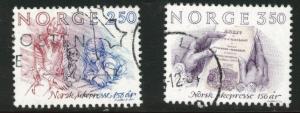 Norway Scott 848-849 used Press stamp set 1984