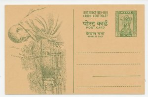 Postal stationery India 1969 Mahatma Ghandi 