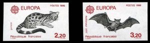 France, 1950-Present #2009-2010 Cat€92, 1986 Europa, imperf. set of two, ne...