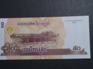 CAMBODIA-2002-NATIONAL BANK OF CAMBOIA-$50 UN-CIRCULATED-WE SHIP TO WORLD WIDE