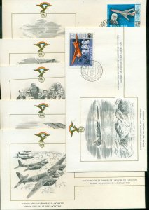 Mongolia 1978 History of Aviation, FAI 6xFDC lot79566