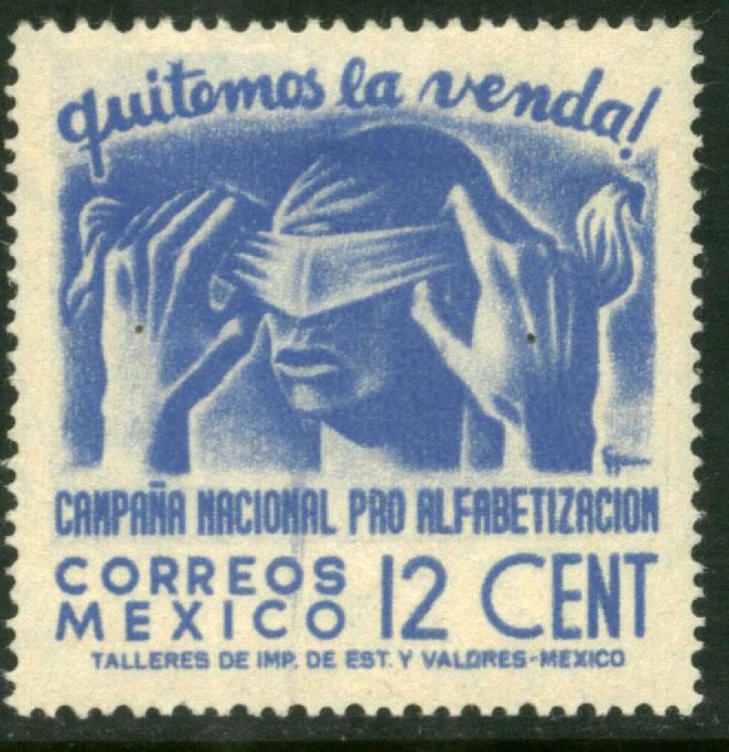 MEXICO 808, 12cents Blindfold, Literacy Campaign MH (834)