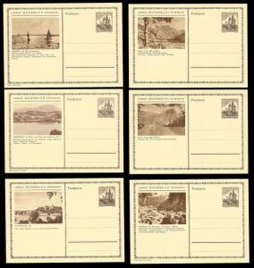 AUSTRIA (120) Scenery View Brown 1 Shilling Postal Cards c1950s ALL MINT UNUSED
