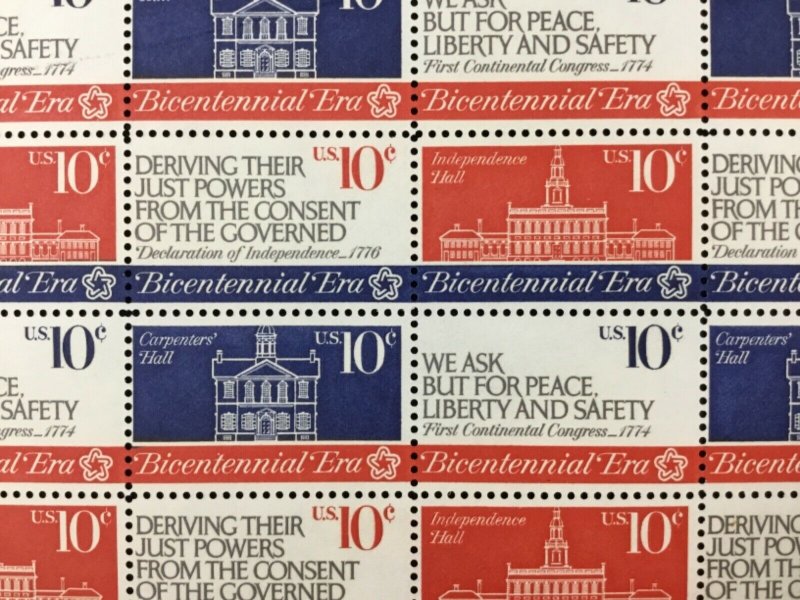 1543-1546  Continental Congress  MNH 10 c Sheet of 50  FV $5.00  1974