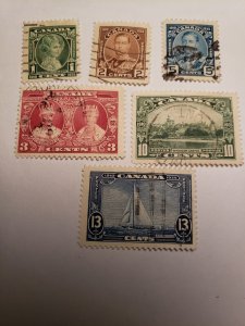 Canada 1935 # 211 - 216   King George V Silver Jubilee   Set of 6 Used