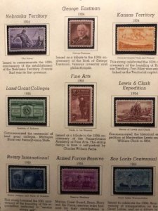 US 1955 to 1961 Commemoratives OGNH - See Description